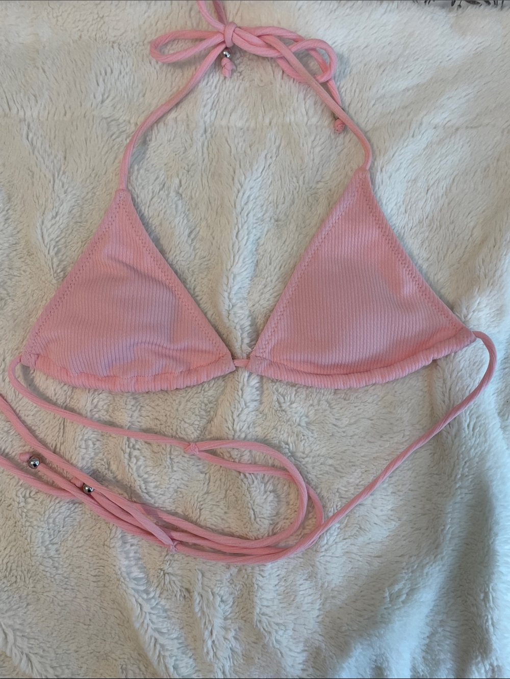 No brand - woman’s bikini top only in bubble gum pink. Never worn. NWOT’s.